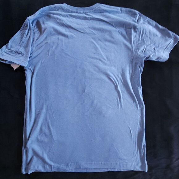 Enchanting Hogsmeade Mens Short Sleeve Shirt L Blue Wizarding World Harry Potter - Picture 5 of 7